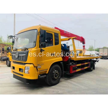 4x2 Dongfeng 10ton Rollback Flatbed Truck con Sany Crane